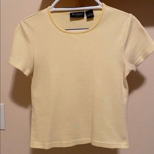 Bay Studio Yellow/White Striped Cotton Shirt